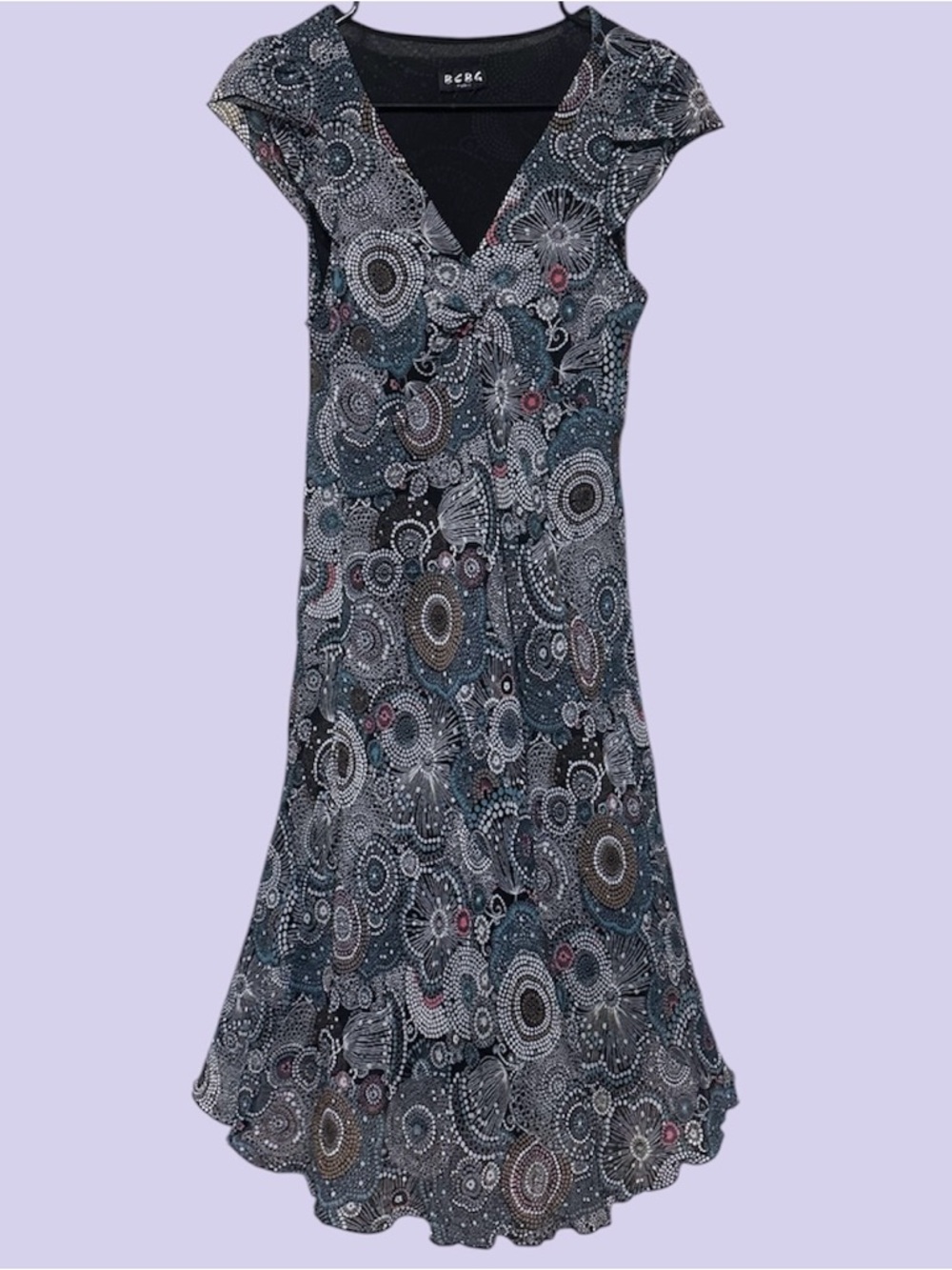 Vintage BCBG Paris mandala midi dress